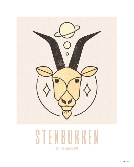 Stjernetegn plakat, vintage - Stenbukken