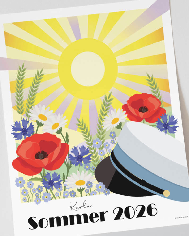 Studenterplakat HF - Den danske sommer
