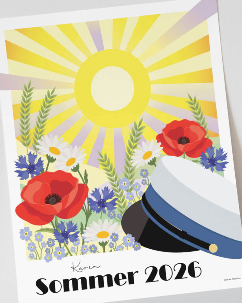 Studenterplakat HHX - Den danske sommer
