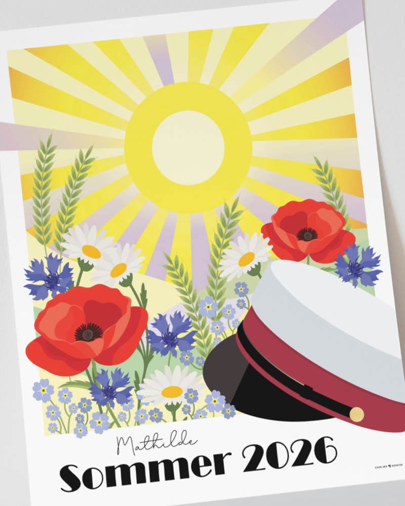 Studenterplakat STX - Den danske sommer