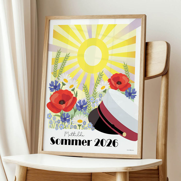 Studenterplakat STX - Den danske sommer - Billede 2